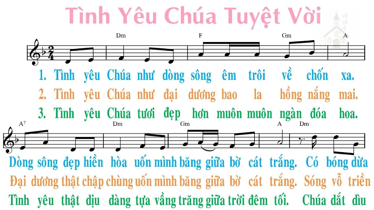 Tình yêu Chúa tuyệt vời - Gia Ân - colorsheetmusic