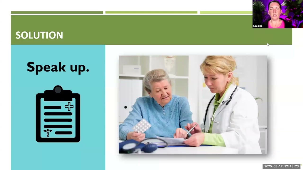 Educational Seminars:  “Fall Prevention & Helpful Solutions”  presented by Dr  Kim Bell, DPT