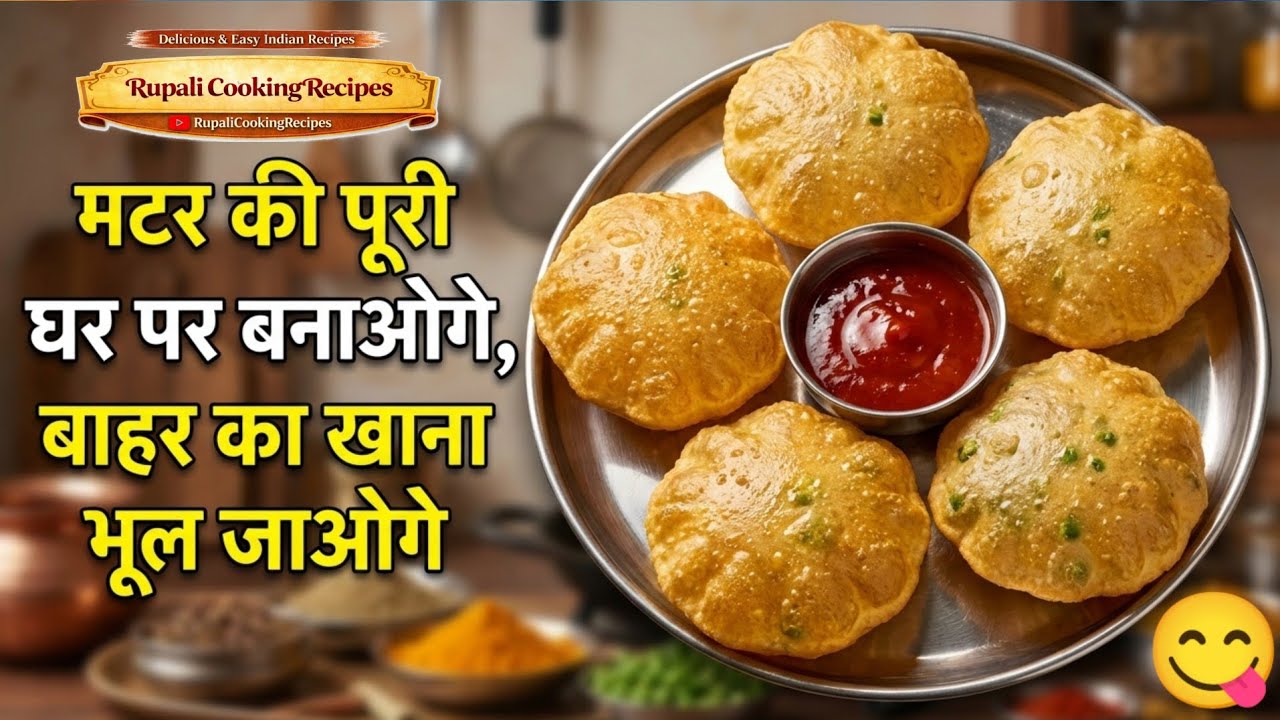 मटर की पूरी | घर पर बनाओगे, बाहर का खाना भूल जाओगे | Matar Ki Puri Recipe | Crispy Green Peas Puri