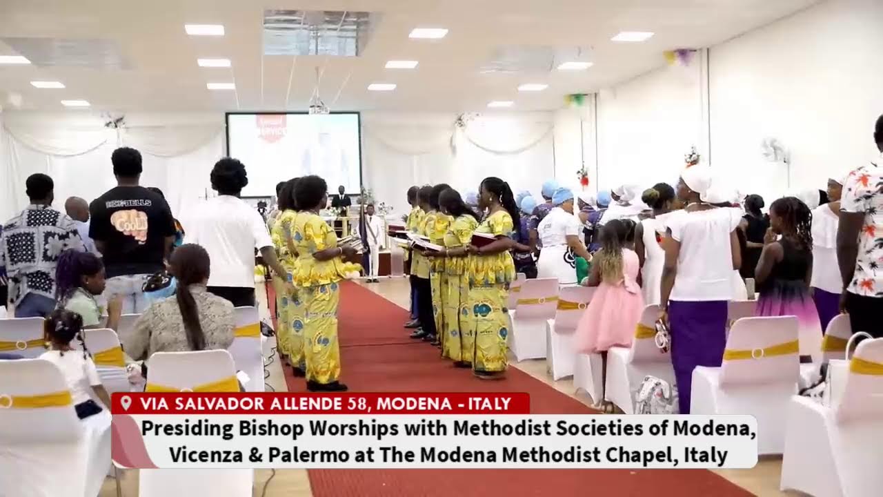 SPECIAL SERVICE WITH THE PRESIDING BISHOP AT MODENA METHODIST CHAPEL, ITALY