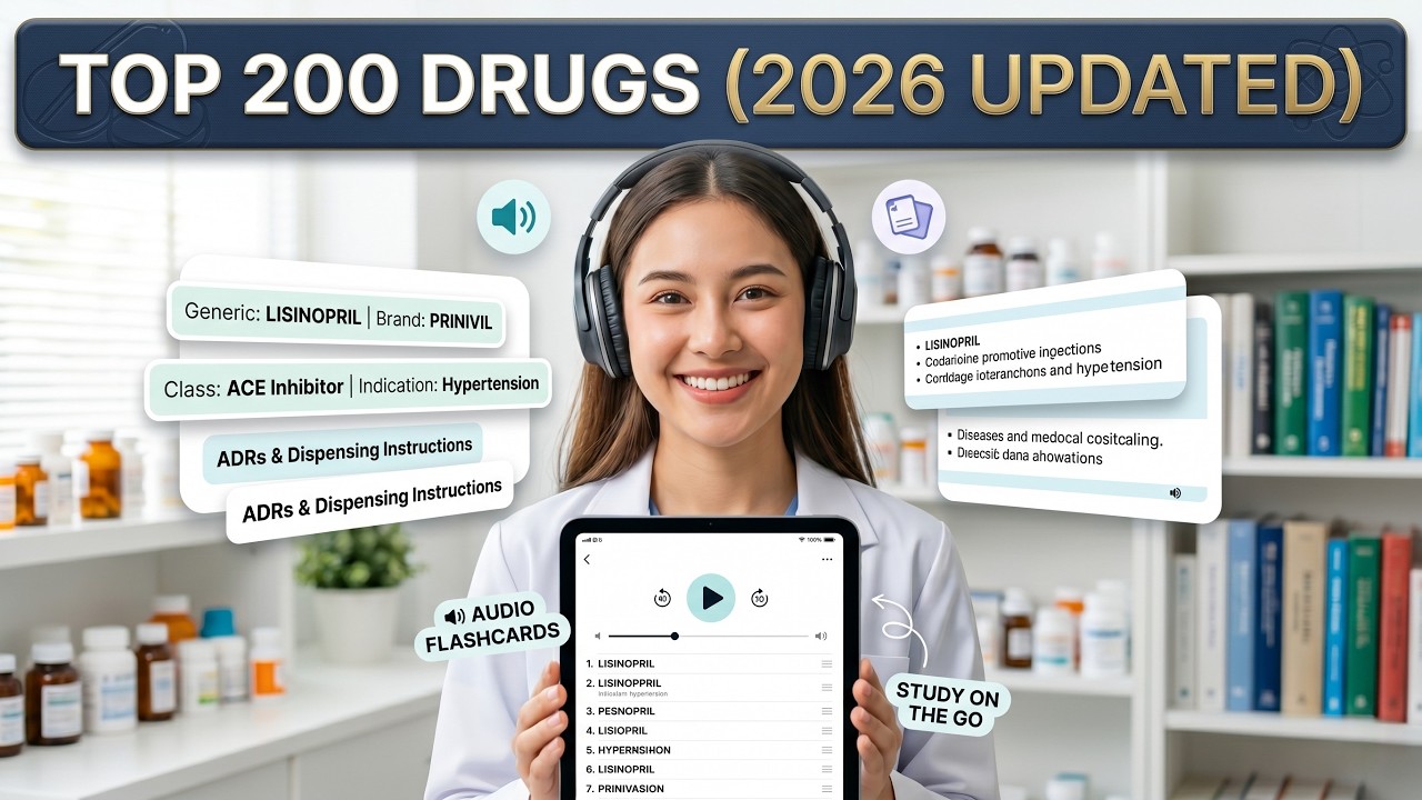 Master the Top 200 Drugs for 2026 | Narrated Flashcards + Dispense Instructions