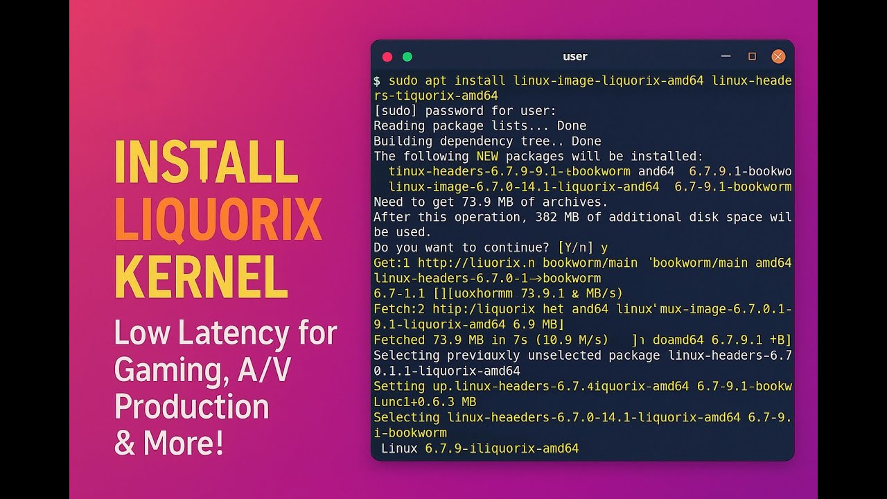Install Liquorix Kernel &ndash; Low Latency for Gaming, A/V Production & More!