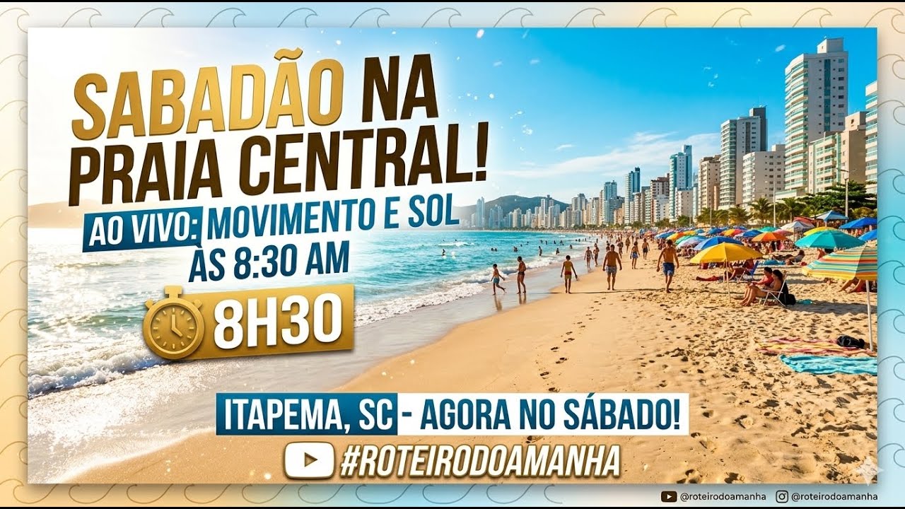 SABADÃO NA PRAIA CENTRAL! ☀️ Veja como está Itapema agora!