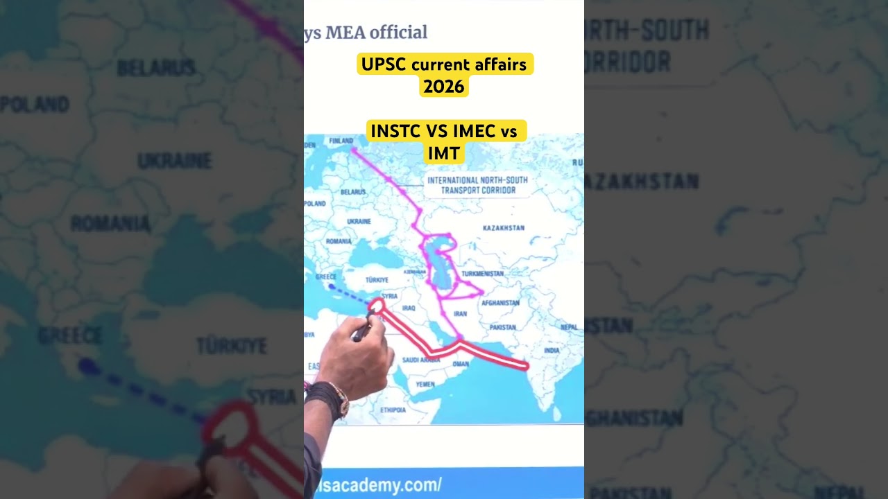 INSTC VS IMEC VS IMT UPSC current affairs 2026