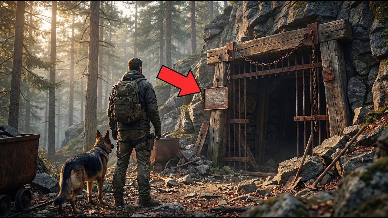 Veteran's Dog Discovered a Sealed Mine Entrance — The Warning Sign Was Scratched Out