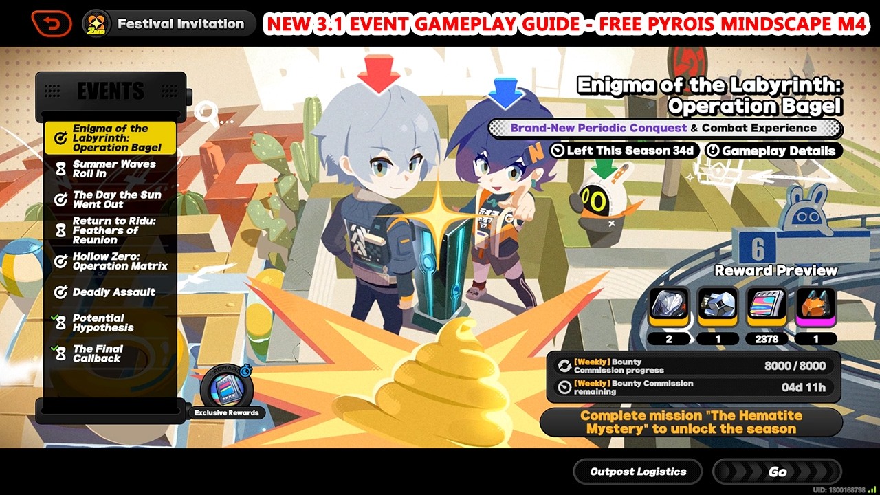 ZZZ Enigma of the Labyrinth Operation Bagel: New 3.1 Event Gameplay Guide & Free Pyrois Mindscape M4