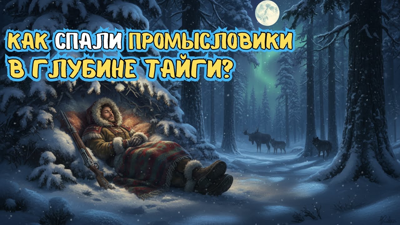 Как спали там, где нет стен — ночь ПРОМЫСЛОВИКА в глубине ТАЙГИ. 🌙 Лекция для сна