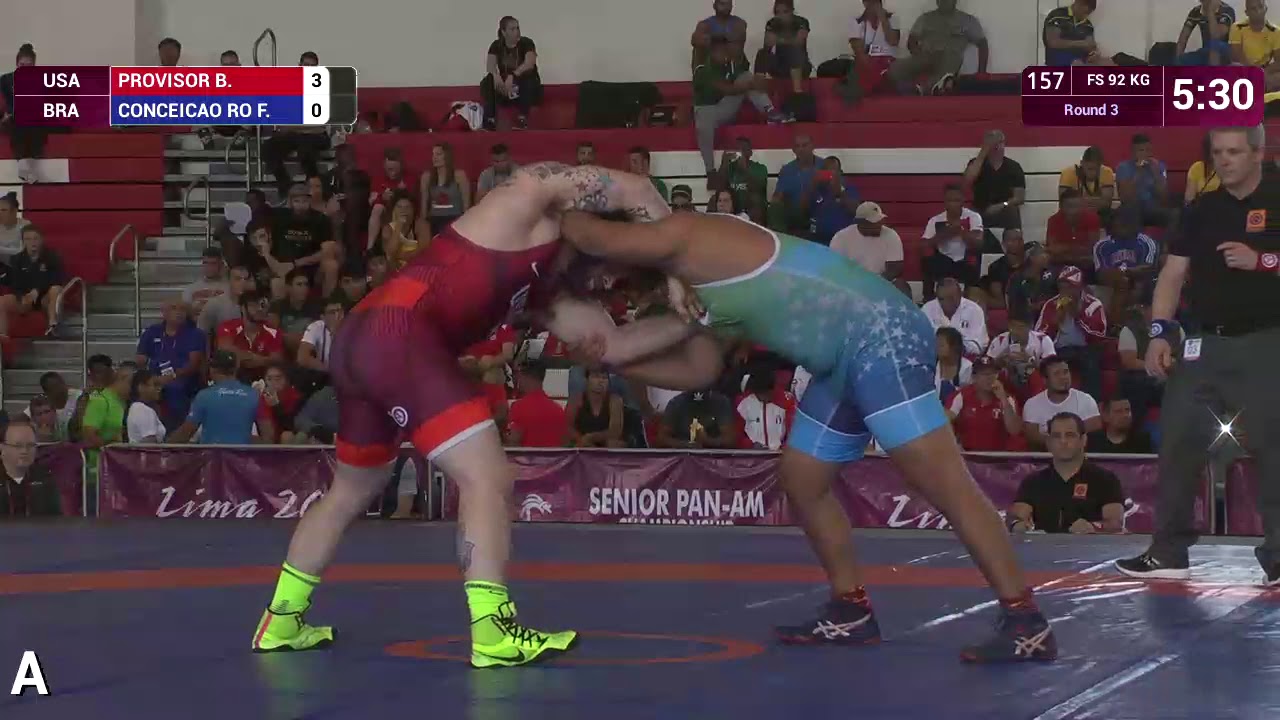 Round 3 FS - 92 kg: B. PROVISOR (USA) v. F. CONCEICAO RO (BRA)
