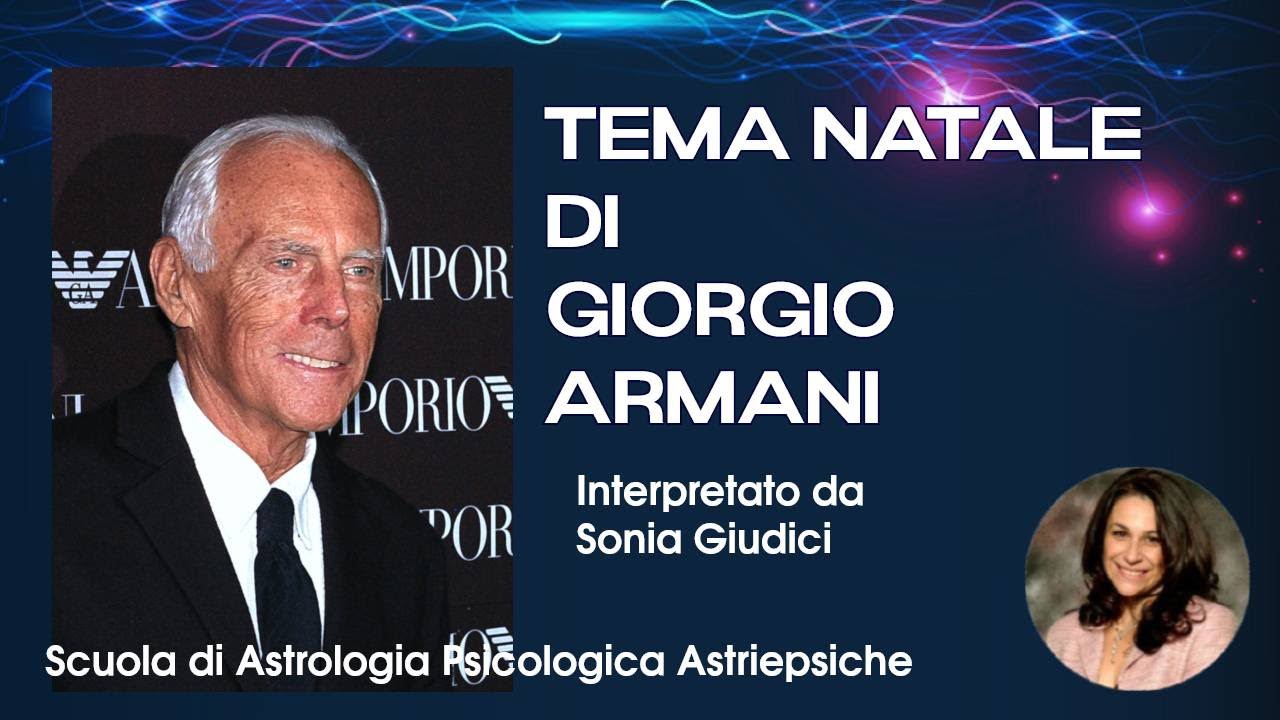 Il Tema Natale di Giorgio Armani - Astrologia Psicologica