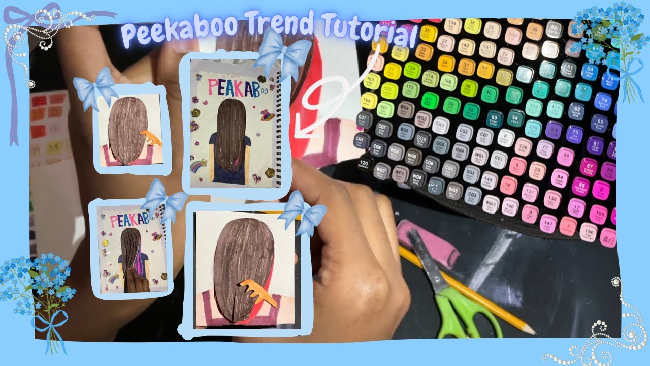 How to do the viral peekaboo hair trend on paper!💈💇🏾‍♀️🎀 