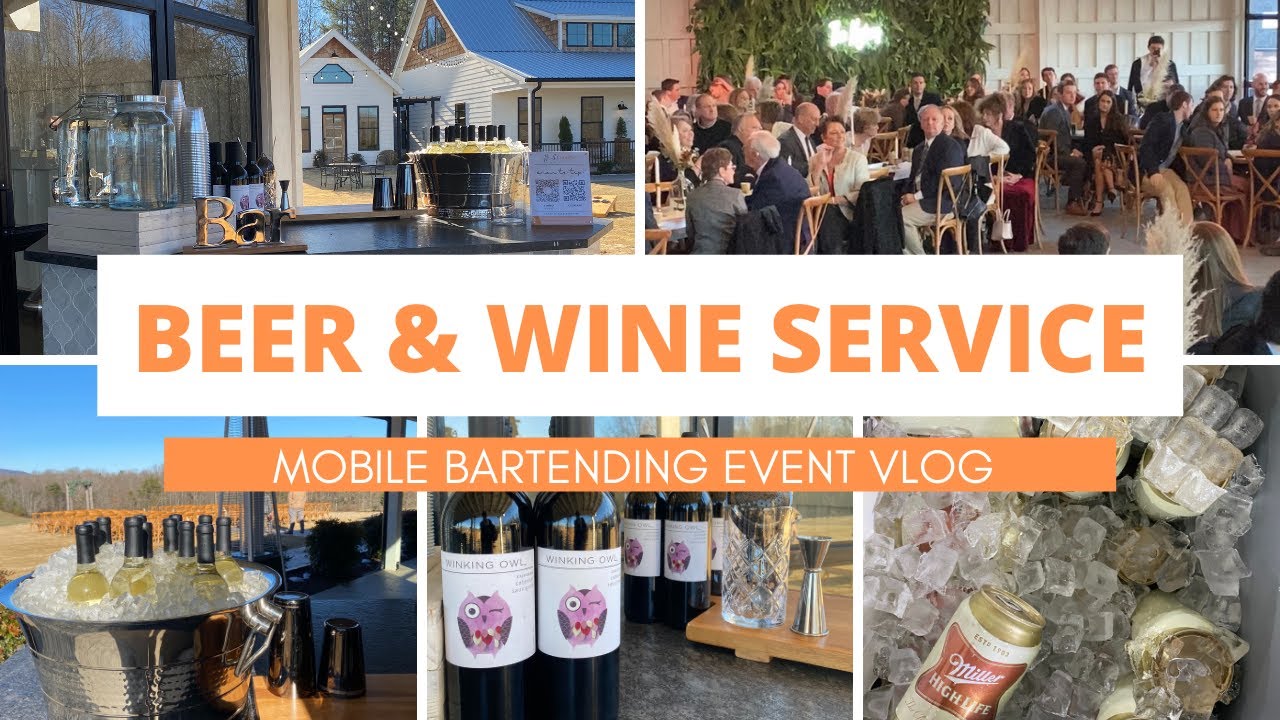 Wedding Bar: Beer + Wine Service | Mobile Bartending Vlog