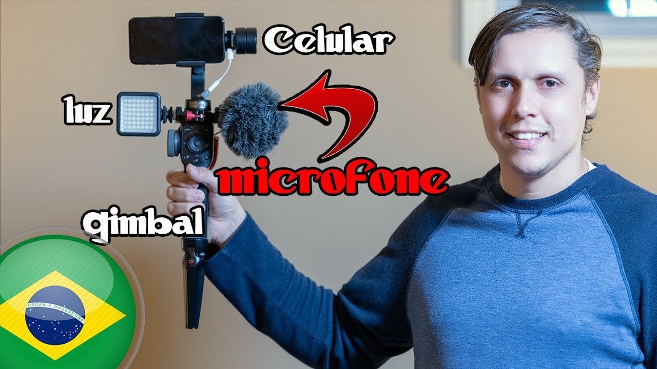 Zhiyun Smooth 4 ou DJI Osmo Mobile 2 com MICROFONE externo
