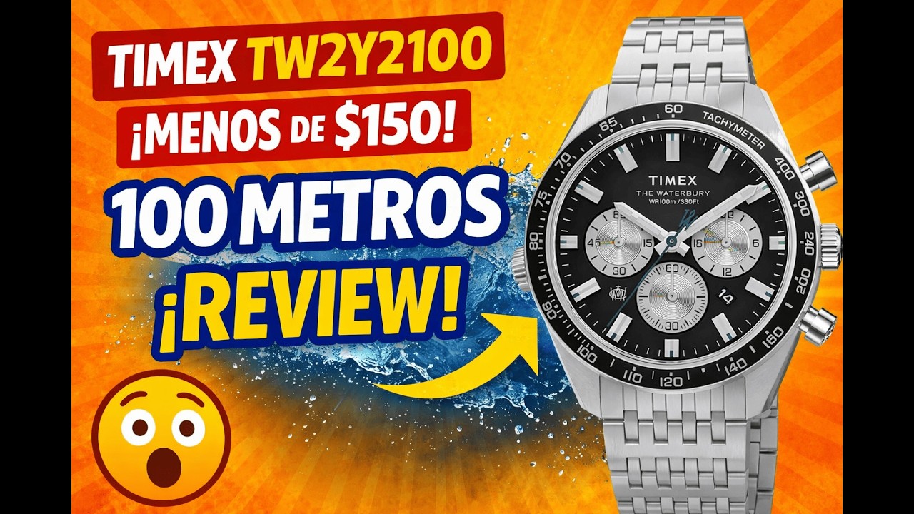 Timex TW2Y29100 (100 м): хронограф на весь день