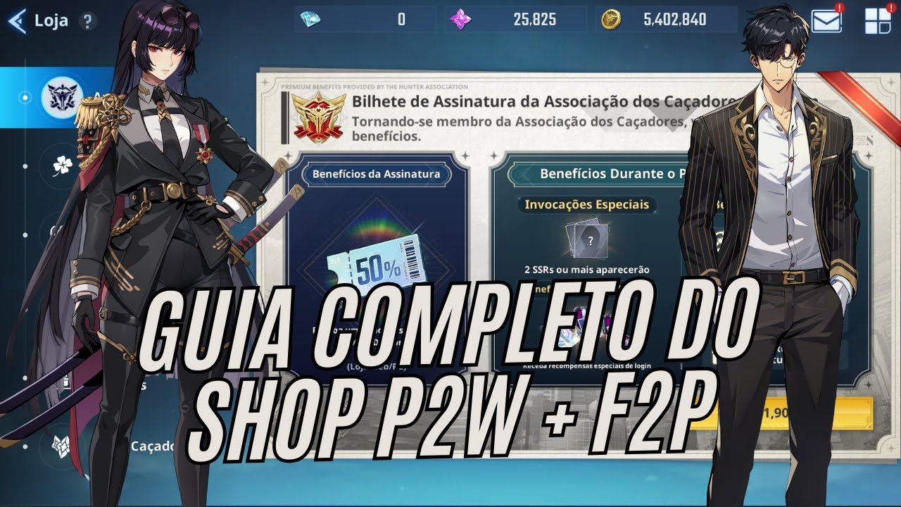 GUIA COMPLETO DO SHOP P2W + F2P - SOLO LEVELING ARISE