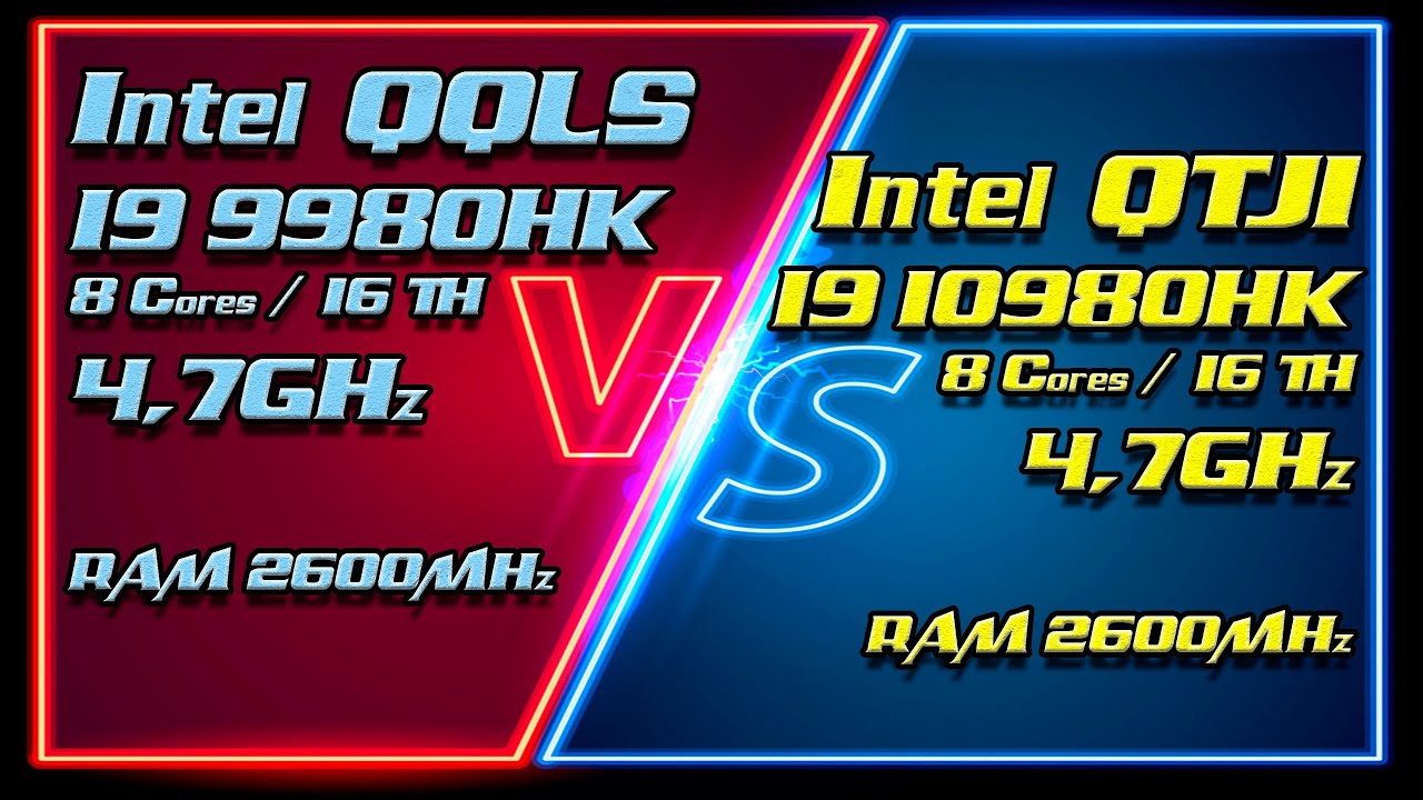 Core i9 9980HK QQLS (4700MHz) vs Core i9 10980HK QTJ1 (4700MHz)