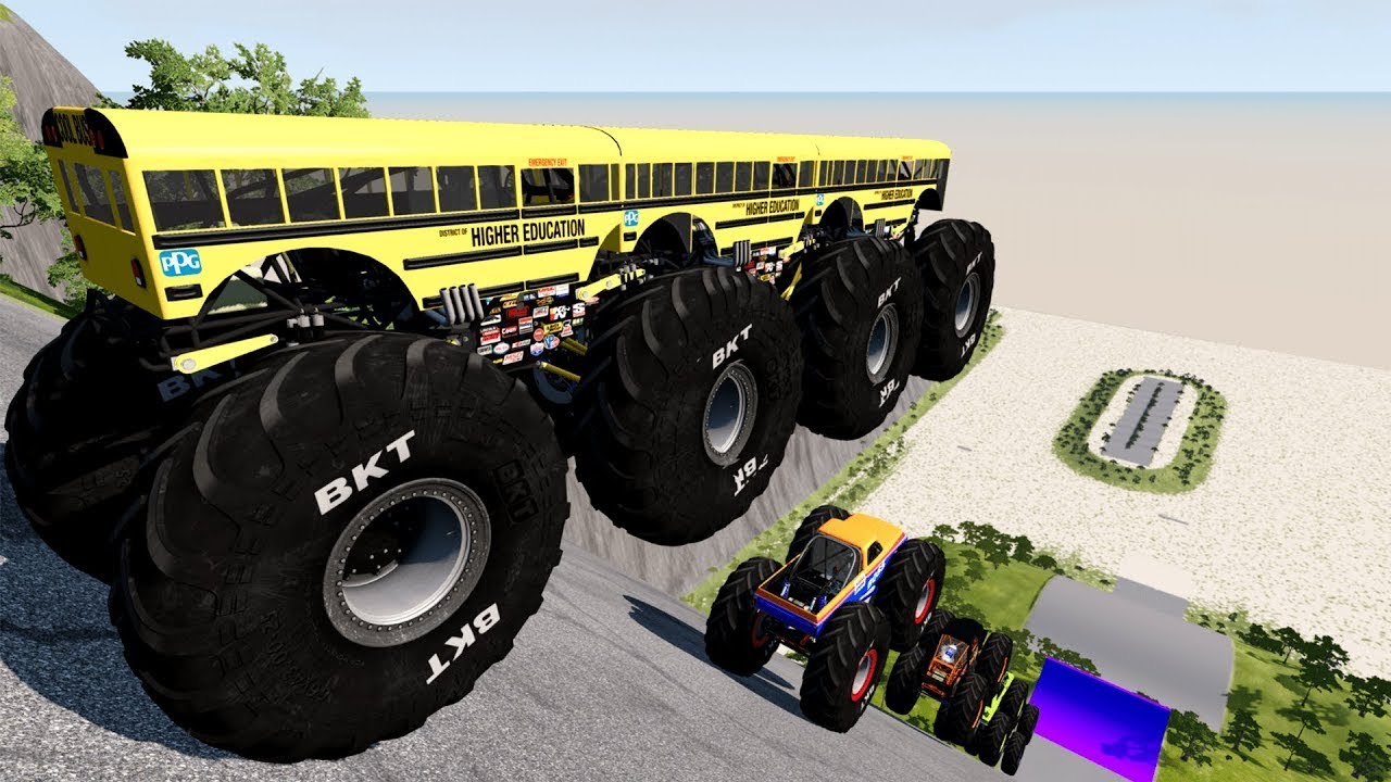 BNG Random K - Epic Hight Speed monster trucks Jumps #0009   | BeamNG Drive #beamngdrive #beamngmod