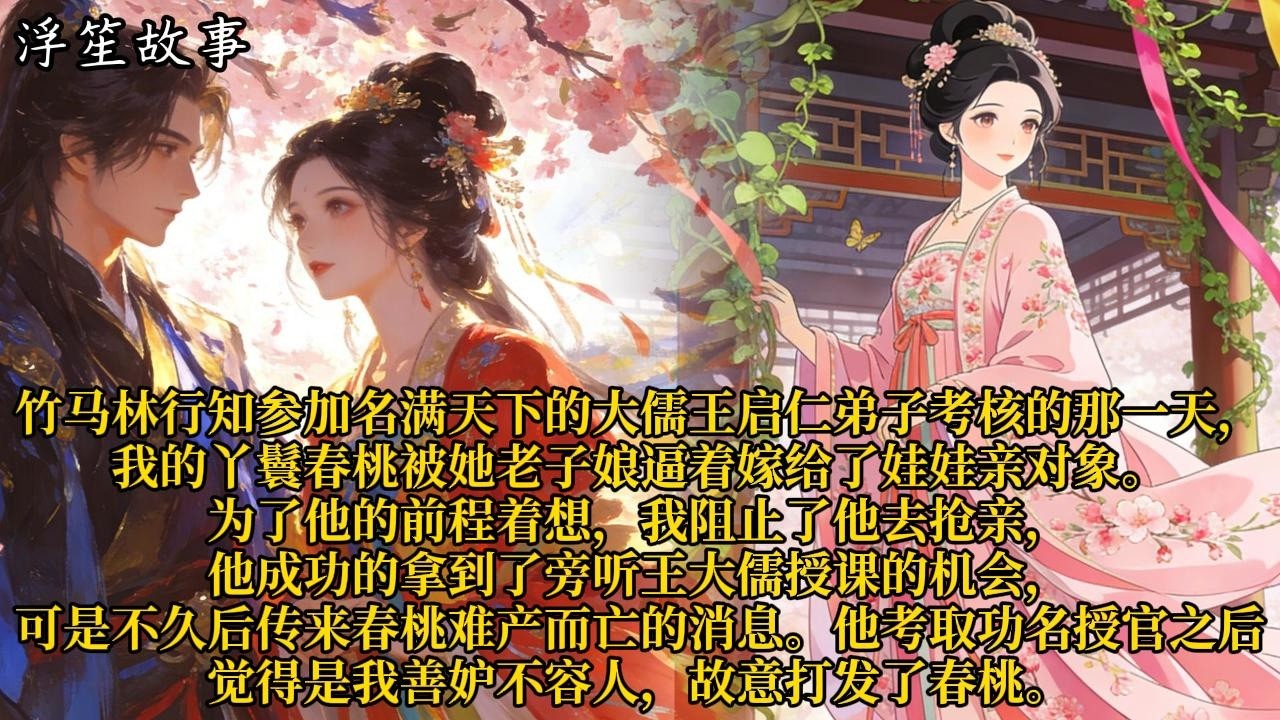 竹马林行知参加名满天下的大儒王启仁弟子考核的那一天，我的丫鬟春桃被她老子娘逼着嫁给了娃娃亲对象。#重生 #大女主 #复仇 #宫廷 #夺权 #古风 #小说