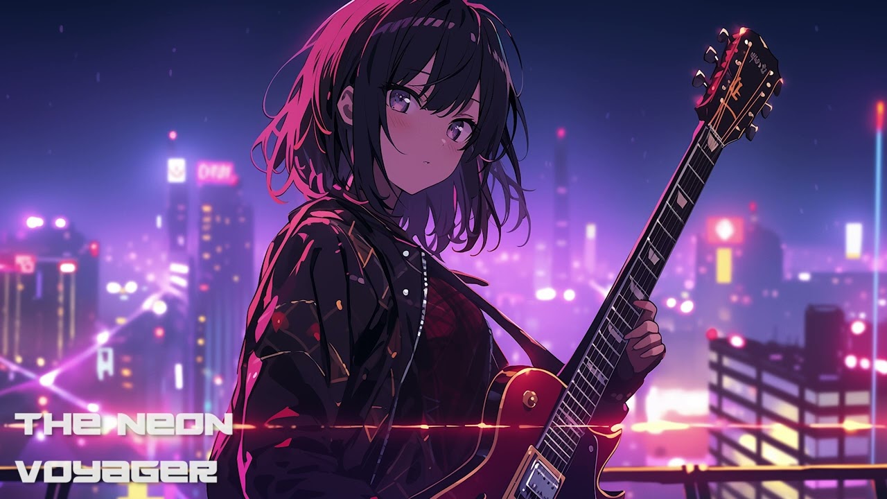 Neon Strings // Synthwave Guitar Mix 1988 | The Neon Voyager