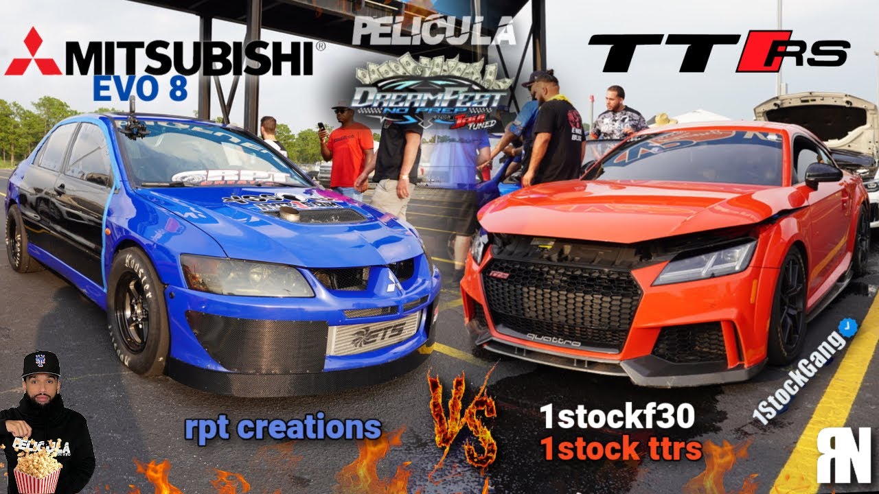 1stockgang Audi ttrs против rpt creations Mitsubishi evo 8 insane $2.5K, юг против севера Civic н...