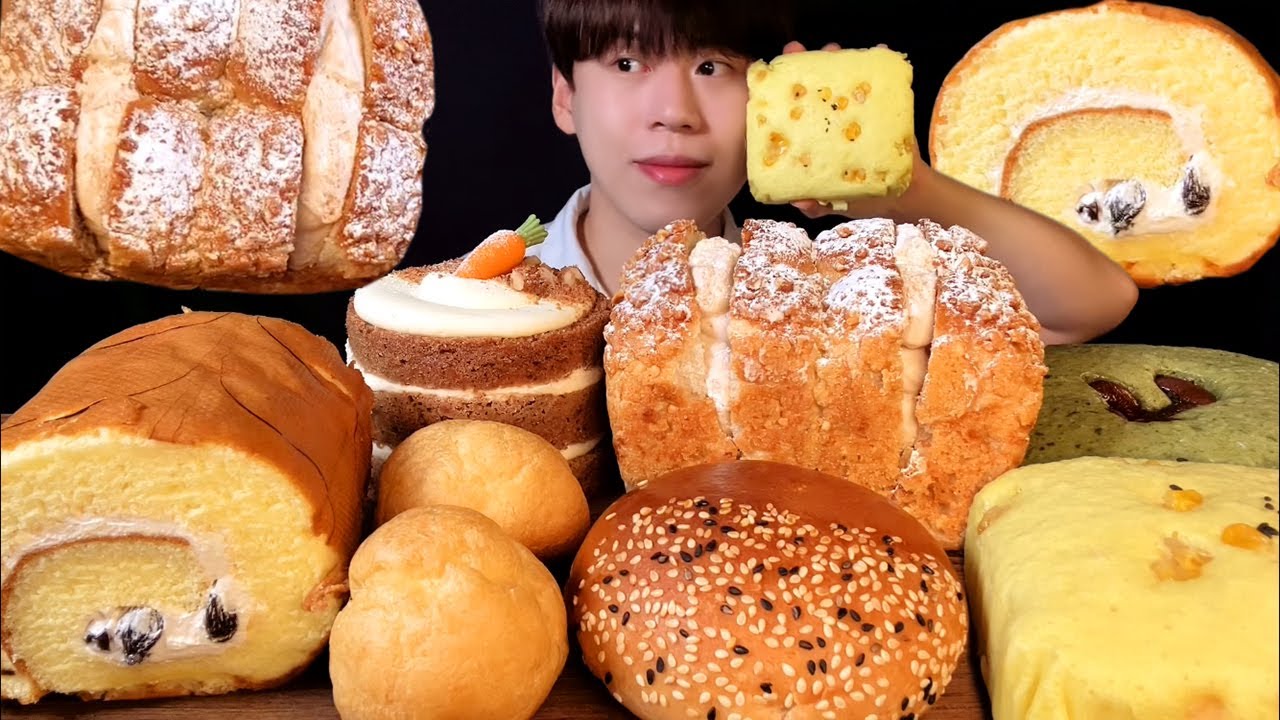 SUB)파리바게트 가을빵 먹방 ASMR(feat.우유 찍먹 장인)🥔🍠🥐 PARISBAGUETTE BREADS MUKBANG