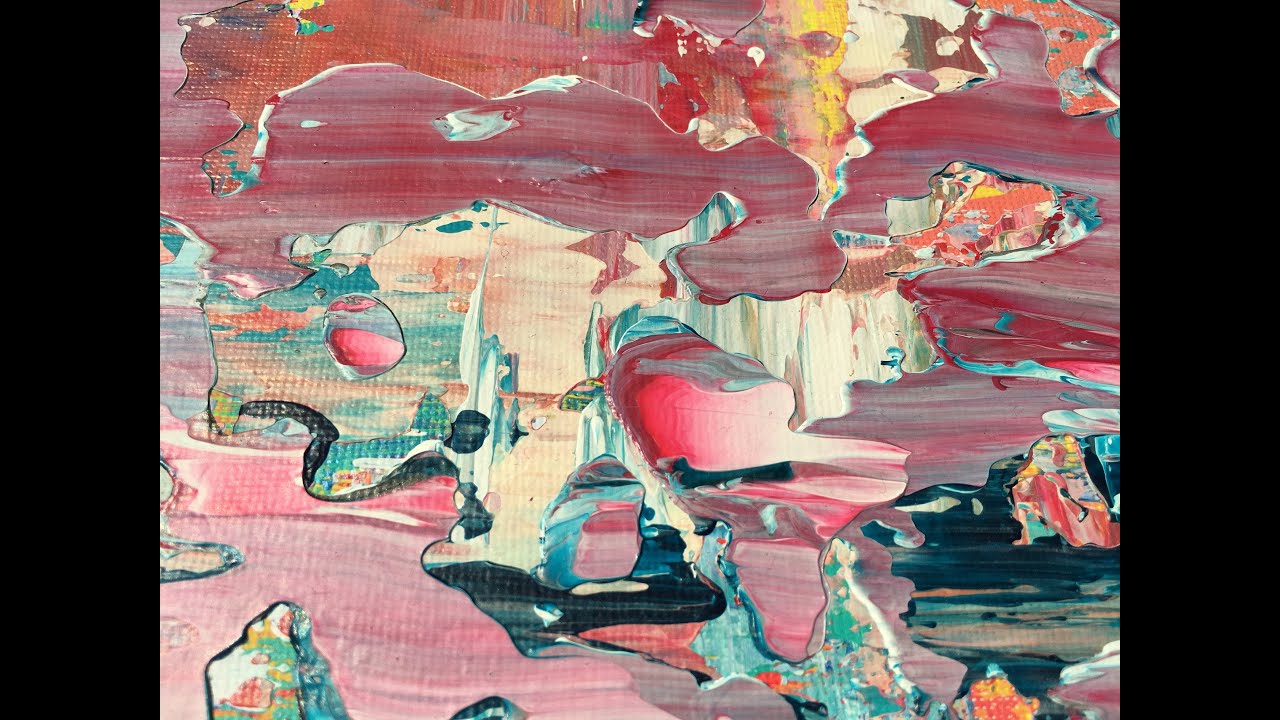 Rakeltechnik | Demo und Details | Abstrakte Malerei | Abstrakte Kunst | Squeegee Painting