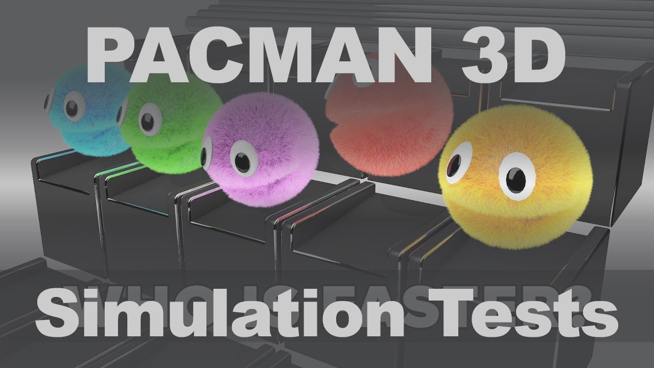 PACMAN 3D Soft Body & Hair Dynamics Simulation | Cinema 4D Experiment