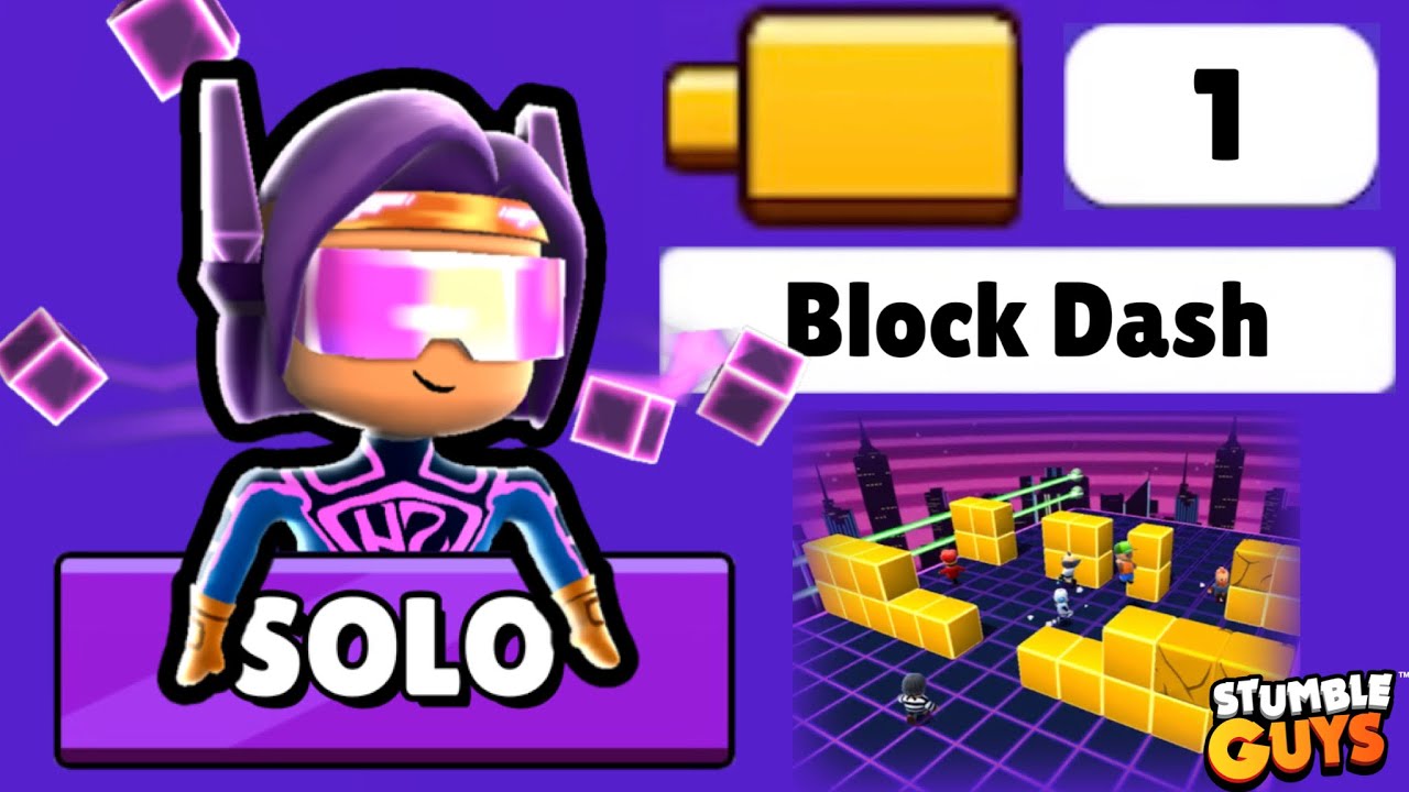 Как играть в BLOCK DASH *СОЛО* 👾 | Stumble Guys