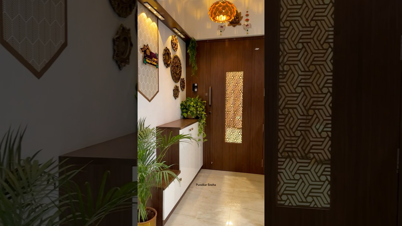 Home Entrance Decoration Ideas | Elevate Your Home's Entrance with Name Plate 🎉 #entrancedecoration