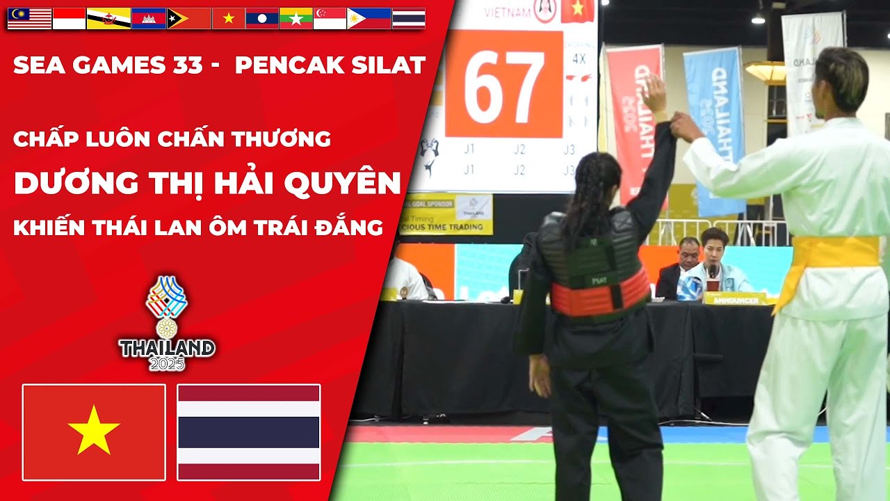 SEA Games 33 | Thái Lan bỏ túi, Hải Quyên chấn thương vẫn giành chiến thắng dễ dàng