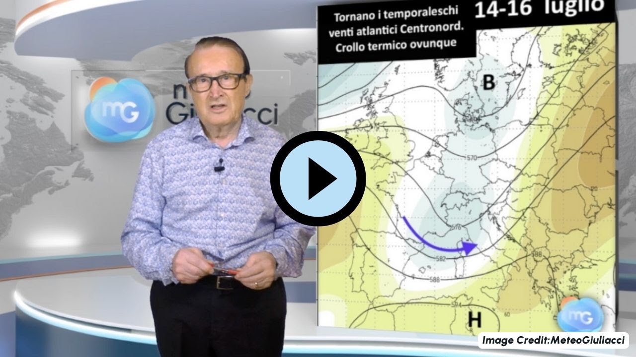 Tendenza meteo  7-22 luglio. Due anticicloni, breve fase temporalesca, forte ma breve ondata caldo