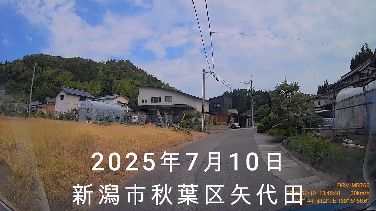 2025年7月10日　新潟市秋葉区矢代田