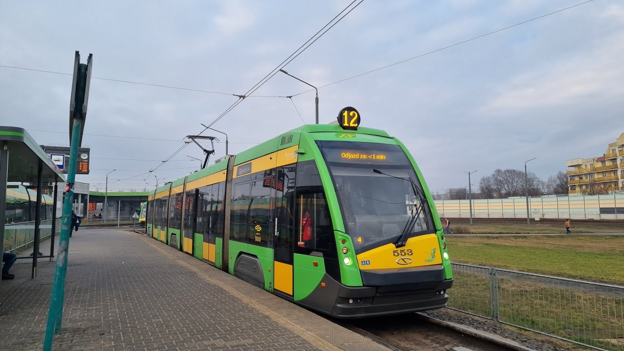 MPK Poznań - linia 12 (Kabina) | Solaris Tramino S105p #553
