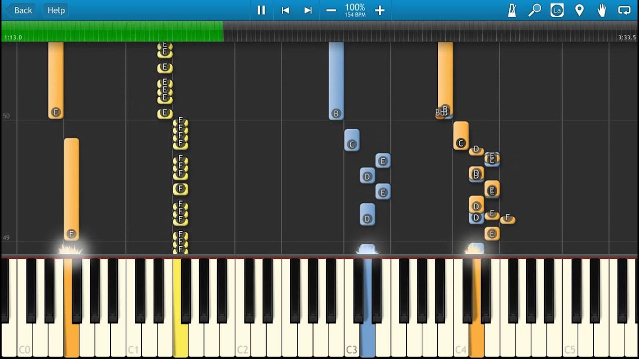 The Black Eyed Peas - Pump It Piano Tutorial - How to play - Synthesia