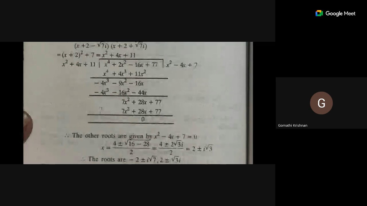 - UG TRB Maths 2 i) Relation between roots & coefficient  iv) symmetric function of roots