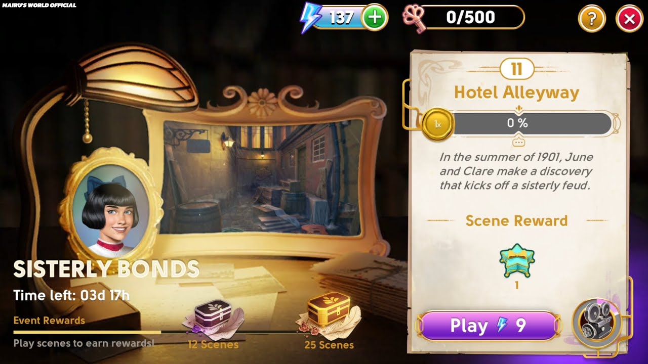 June's Journey Secrets 23R Scene 11 Hotel Alleyway Word Mode 4K ULTRA HD