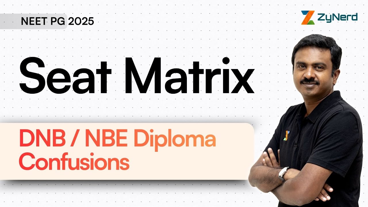 Seat Matrix - DNB / NBE Diploma Confusions | NEET PG'25