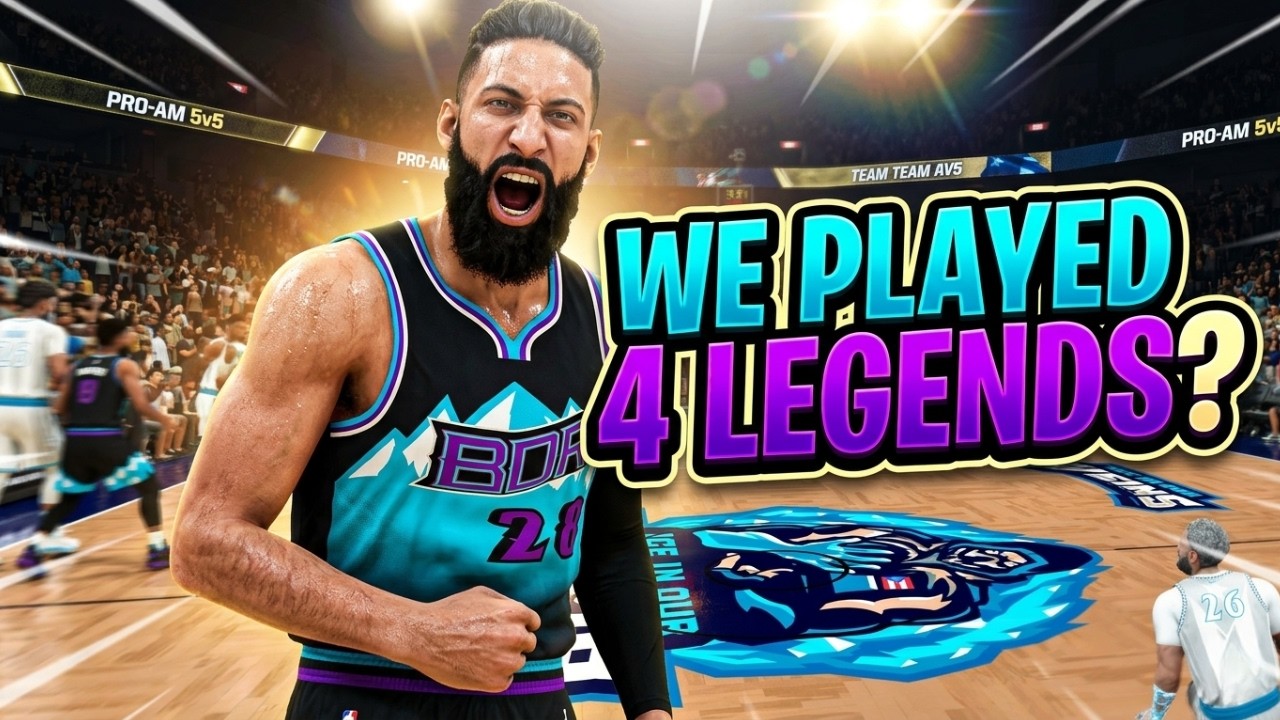 WE PLAYED THE #1 PROAM TEAM IN NBA2K26? 4 LEGEND ACCOUNTS ON ONE TEAM? PF HOOPS! BREAKOUT BALL