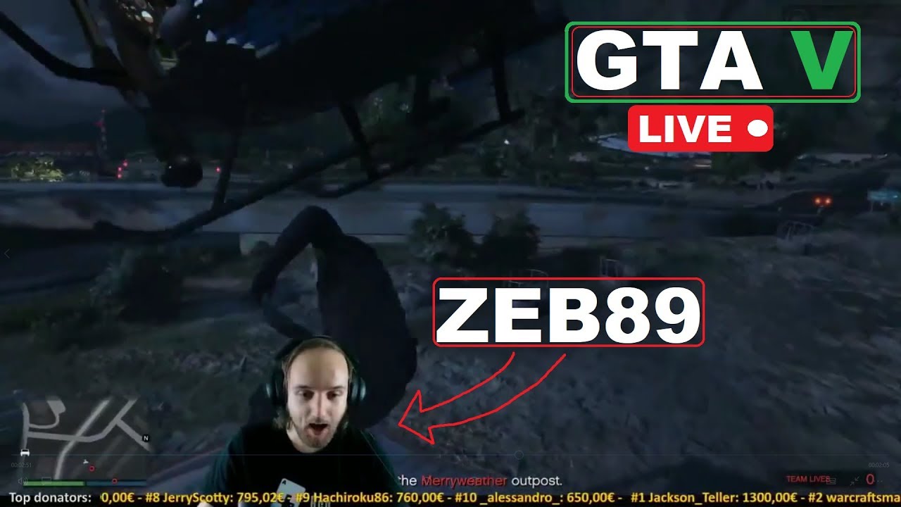 Zeb sclera durante la Live di GTAV [Best Of Zeb]