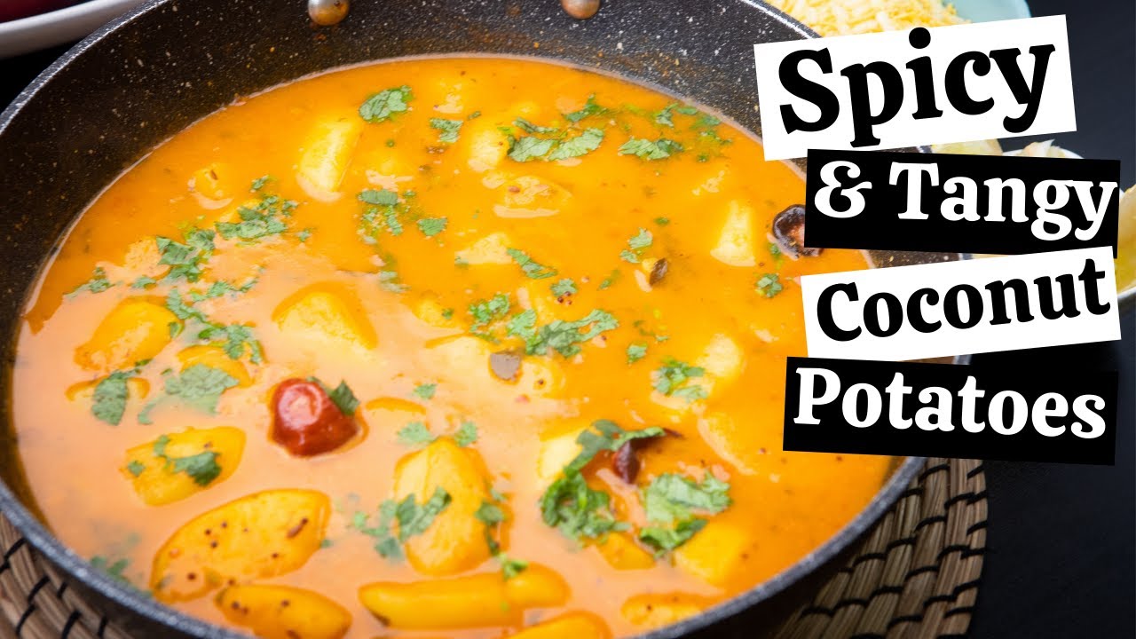 SPICY POTATOES IN COCONUT MILK || East African Style Coconut Bateta || Mums Tanzanian Potato Recipe