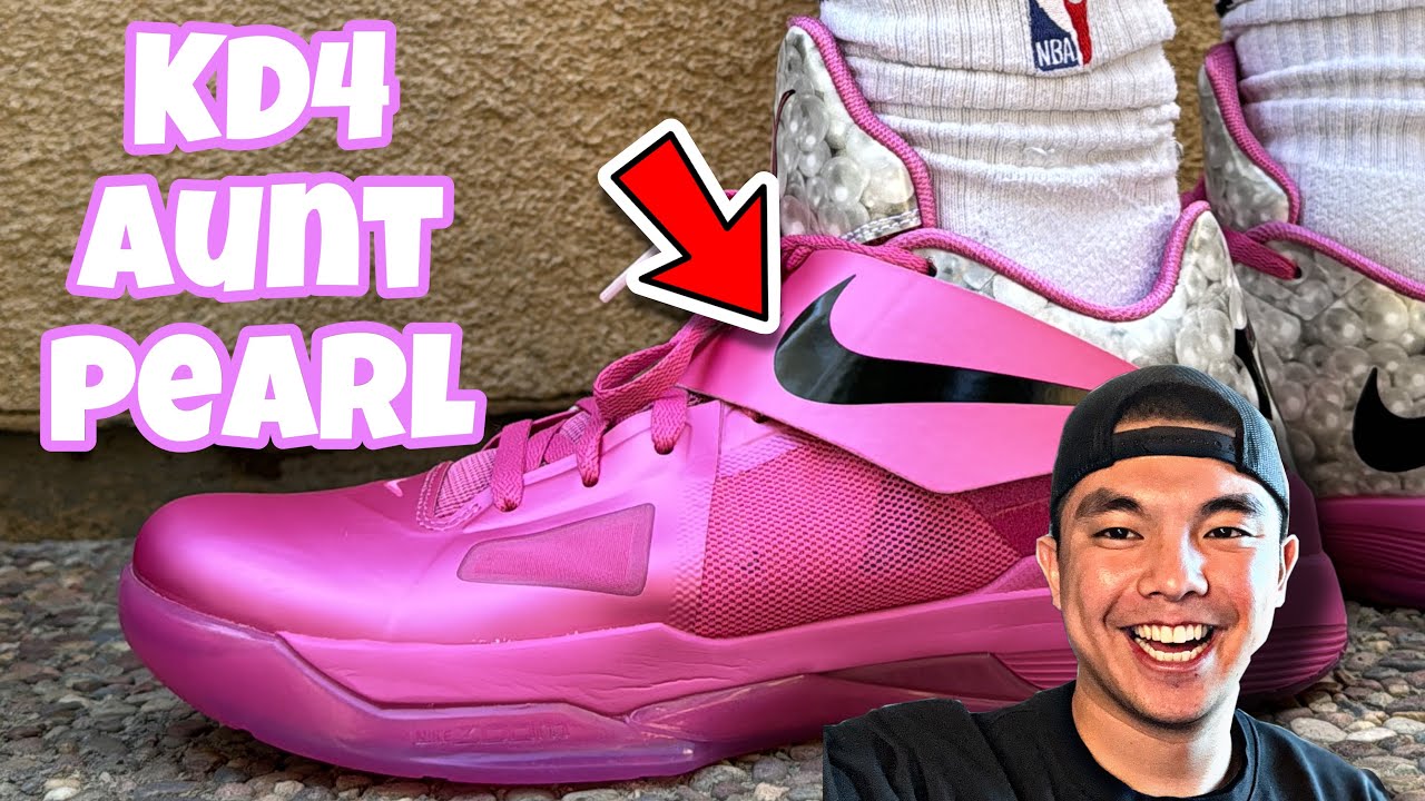 Я нашел кроссовки Nike KD4 Aunt Pearl сидящими!