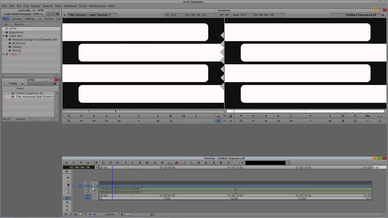 Learn Media Composer Lesson 55: Animation: Split Screens 2