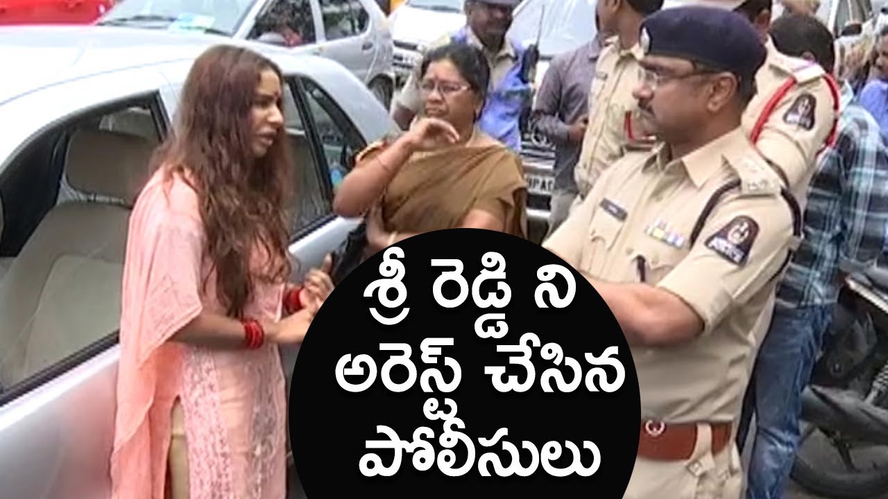 Sri Reddy Arrested for Removing Dress @TFI Chamber