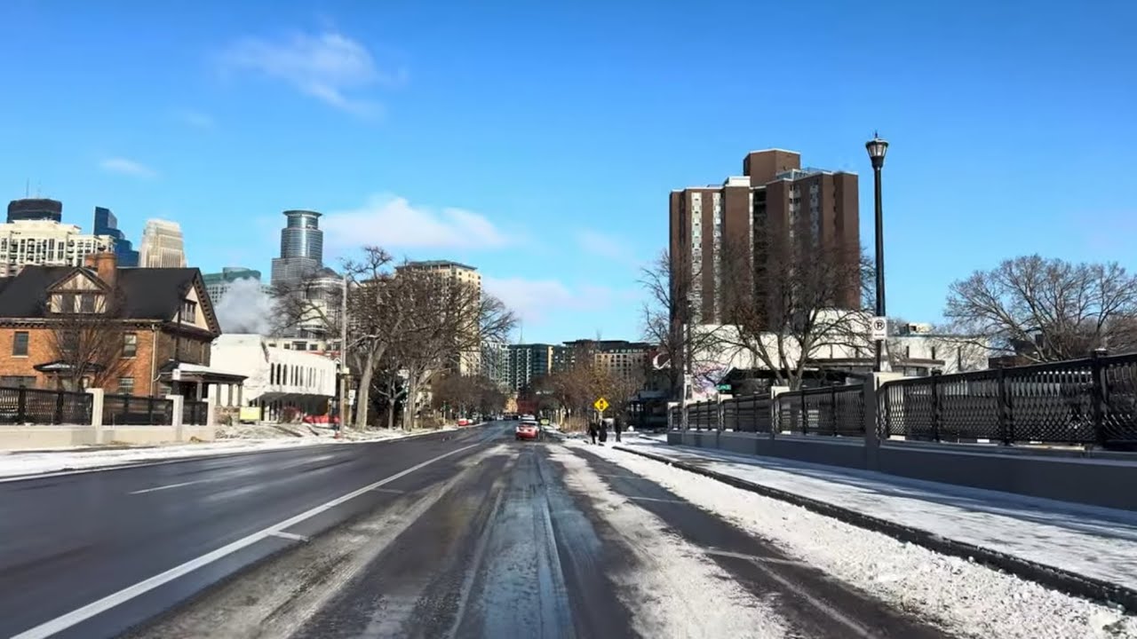 Minneapolis Bike Commute after Snowfall | Winter Bike Ride (in autumn) | December 2, 2024