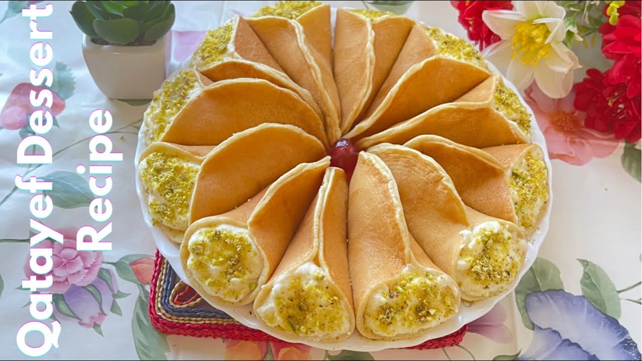 Qatayef Middle Eastern Dessert | কাতাইফ/Qatayef with Cream | Arabic Dessert Recipe Bangla