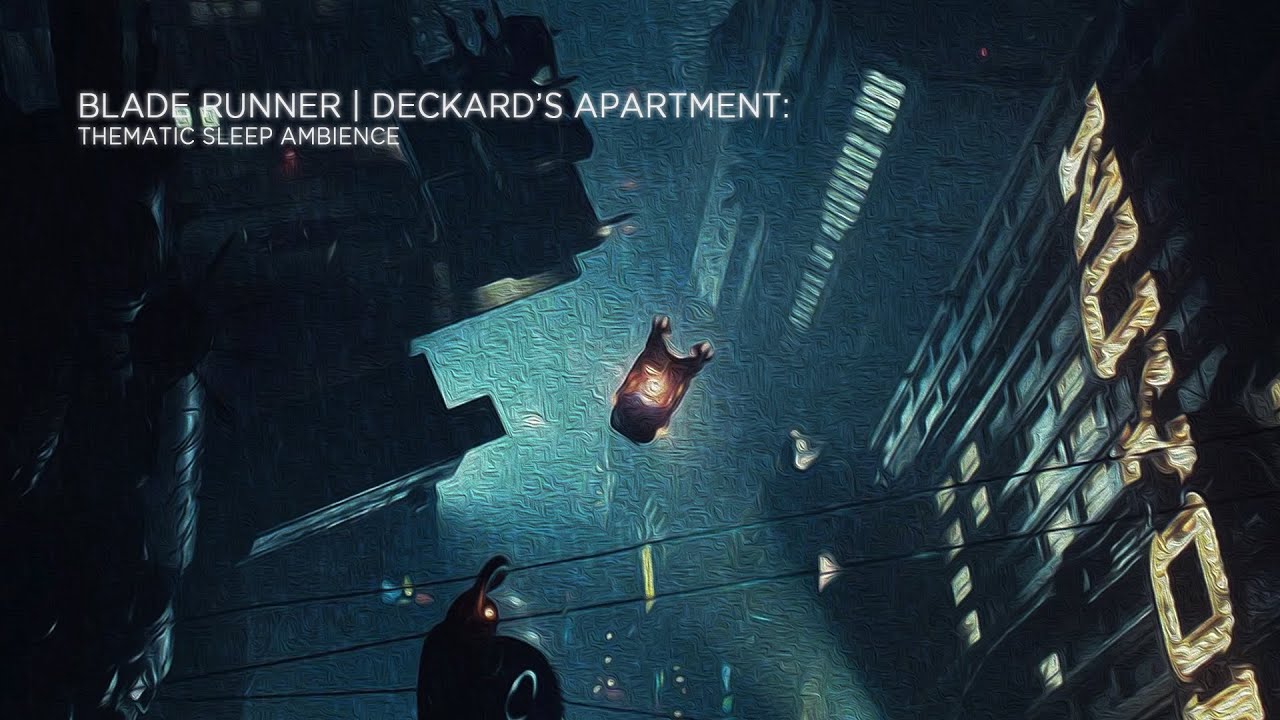 Blade Runner | Deckard's Apartment | 90 Min of Rain and Thunder | Sci-Fi ASMR Soundscape