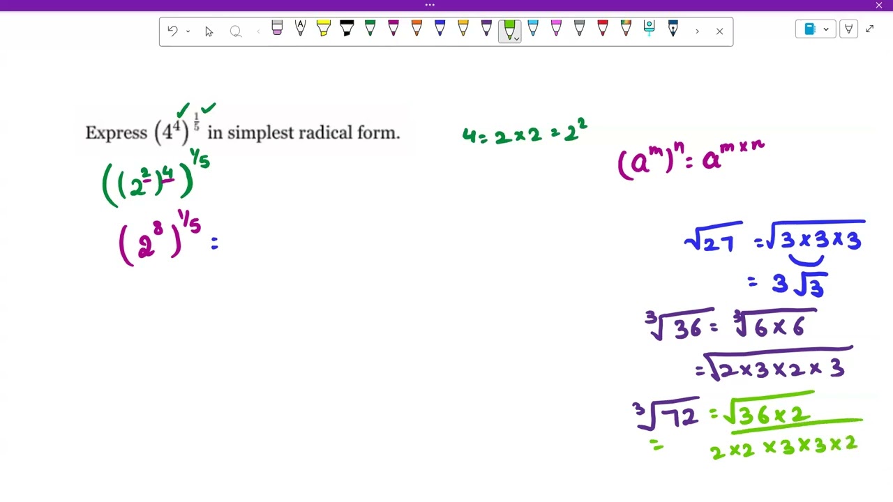 simplifying radicals
