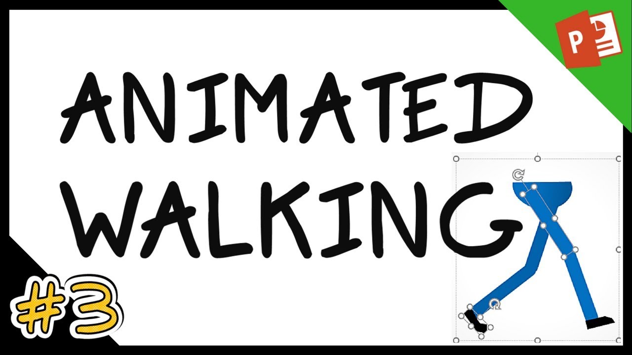 Powerpoint animation effects: walking . Part 3. Making the cartoon