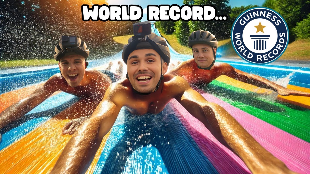 WE ARE BACK! WATER SLIDE CHALLENGE + JOE IS INJURED?!