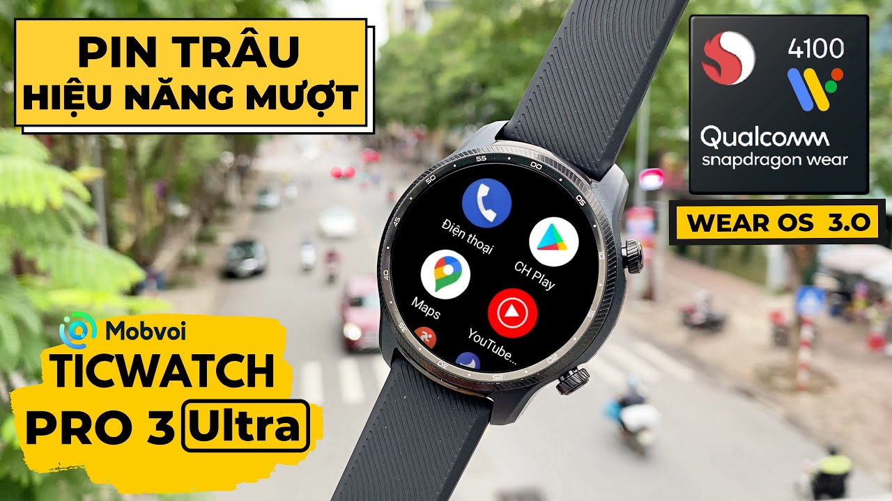 SmartWatch Wear OS Pin Trâu Nhất : Ticwatch Pro 3 Ultra | 2 Màn Hình - Cấu Hình Khủng Nhất !