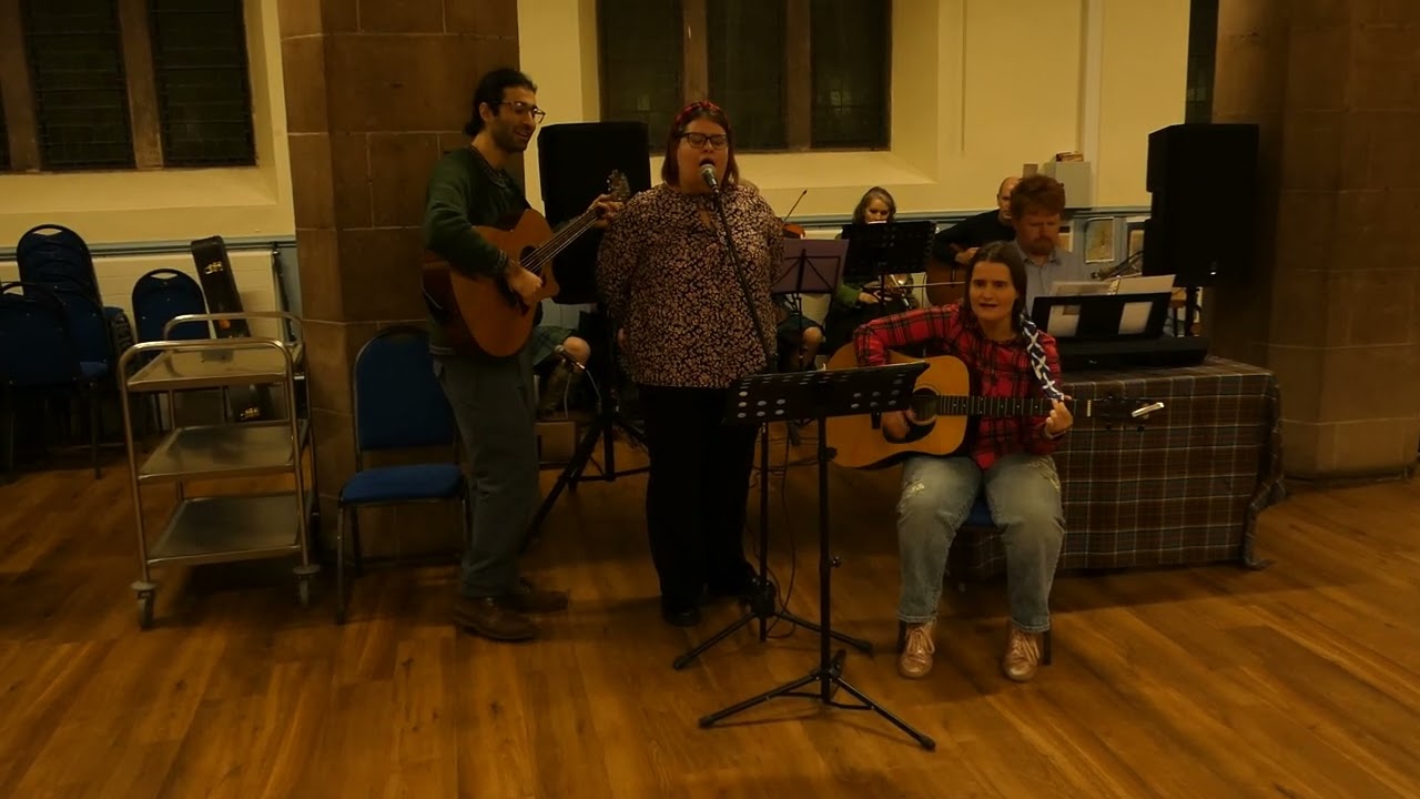 Sneckies with 1st performance at the 2025 L'arche Burns Supper at Nessbank Church Hall